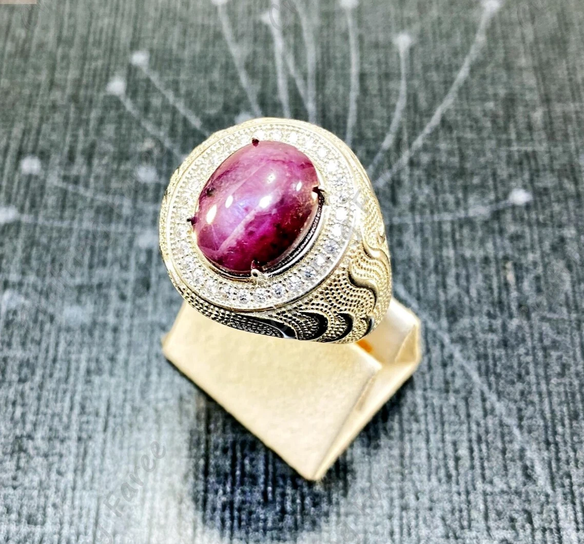 Mens star ruby ring deals