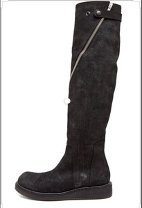 Unisex Iconic Rick Owens Tall Zipped Boots In Black Size 40.5 / 41 | eBay