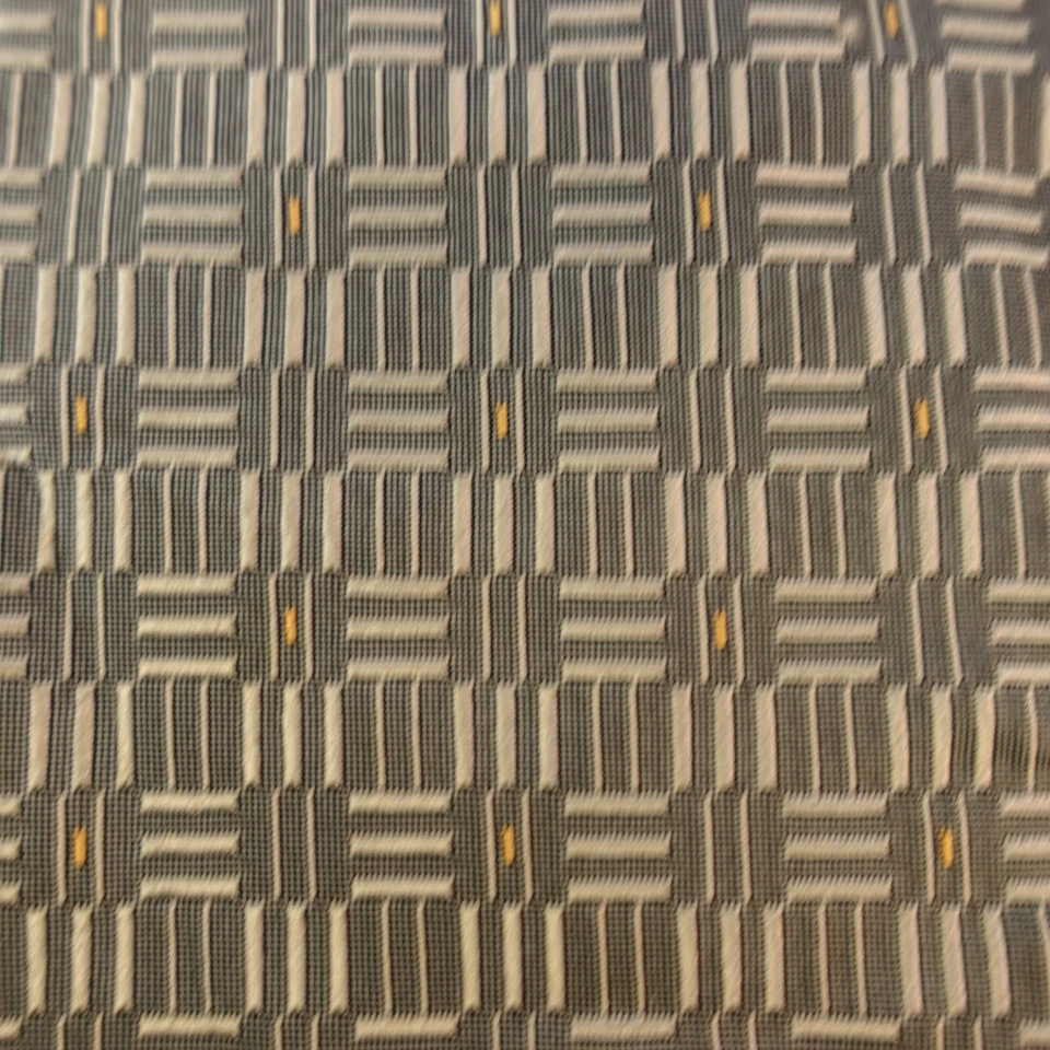 Corbata de cuello para hombre verde salvia geométrica Art Deco seda traje de negocios DONATO VINCI Italia Foto 4 de 4