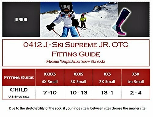 JUNIOR GIRLS EUROSOCK "SKI SUPREME" SKI SOCKS (HOT PINK) XS SHOE SIZES: (2-4) - Image 2 of 2