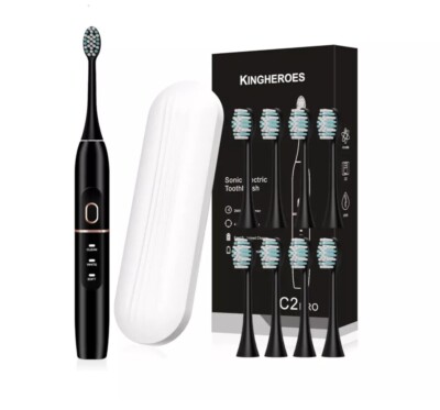  Electric Toothbrush Sonic Movement, 8 Brush, Clean Teeth, Portable Rechargeable