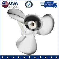 9.9 x 10 Stainless Outboard Boat Propeller for Tohatsu 25-30HP 10tooth RH