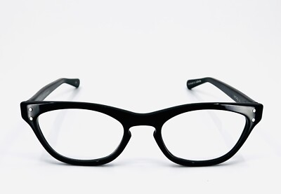 NORMAN CHILDS VINTAGE 14 BK Black Womens Semi Cat Eye Eyeglasses 45-20-135 B:31 
