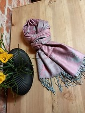 Trachten Schal Tuch Hirsche Trachtenschal altrosa grau Damen 180 x 70 cm