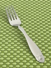 Oneida BROOCH Stainless Dinner Fork Frosted Handle Glossy NEW Flatware A60N