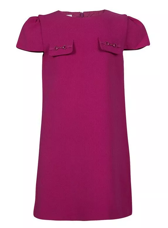 Robe neuve GUCCI enfants filles fillettes LOGO casquette rose manche laine fuchsia 10