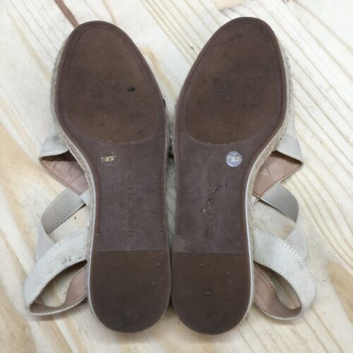 Lucky Brand Sandals Womens 7.5M Rifka Espadrilles Beige Canvas Casual Slingback - Picture 9 of 17