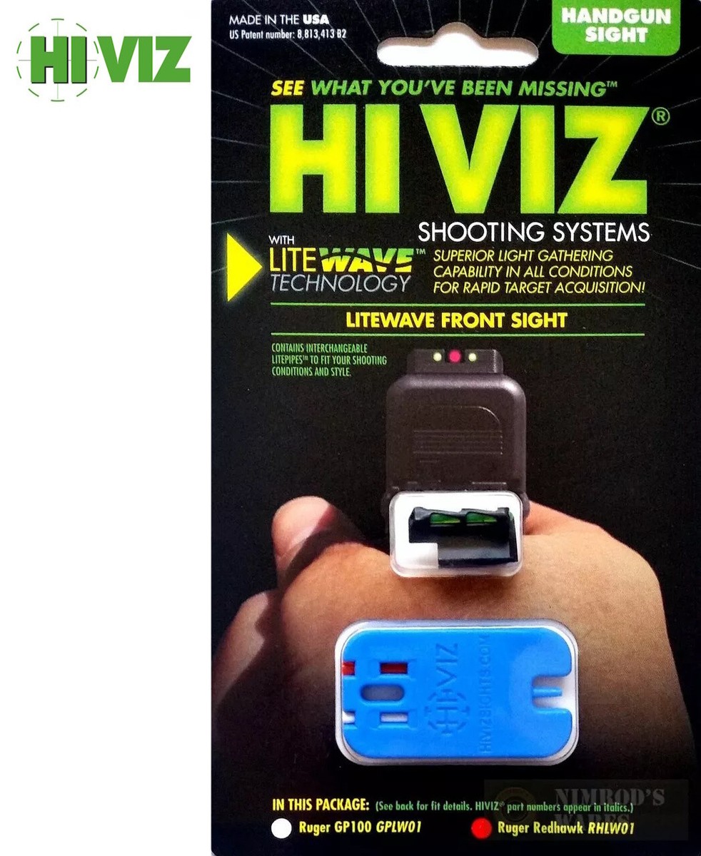 HiViz RHLW01 Ruger Interchangeable Litewave Front Handgun Sight