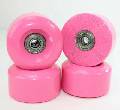 MARKENLOS 4er Set Rollen für Rollschuhe | 58 mm 90A ABEC 5 Rollerblades PINK