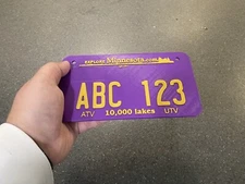 Minnesota ATV/UTV Custom License Plate
