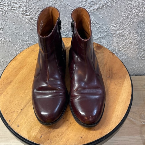 Vintage Bostonian Ankle Boots Mens 8.5 M Brown Leather Dressy Zip Classic - Picture 2 of 18