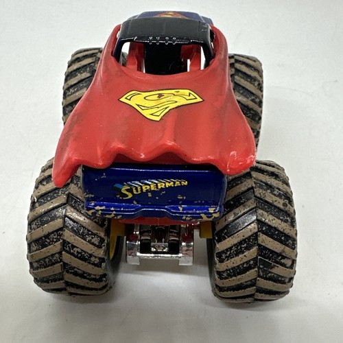 Hot Wheels Monster Jam Trucks SUPERMAN 1:64 Diecast Yellow Rims Mud Tires - Picture 2 of 8