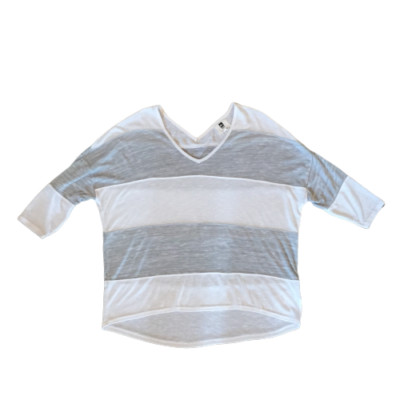 Quiksilver Womens Size S Oversized Dolman Striped 3/4 Sleeve