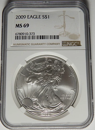 2009 NGC MS-69 AMERICAN SILVER EAGLE - LM26