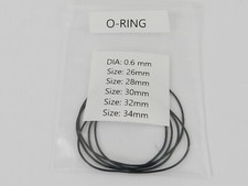 RUIHUA Rubber Watch Case Back O Ring Round Gasket 26mm-34mm Thick 0.6mm