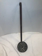 Vintage Ice Fishing Metal Skimmer Ladle Strainer Scoop Clipper 23"