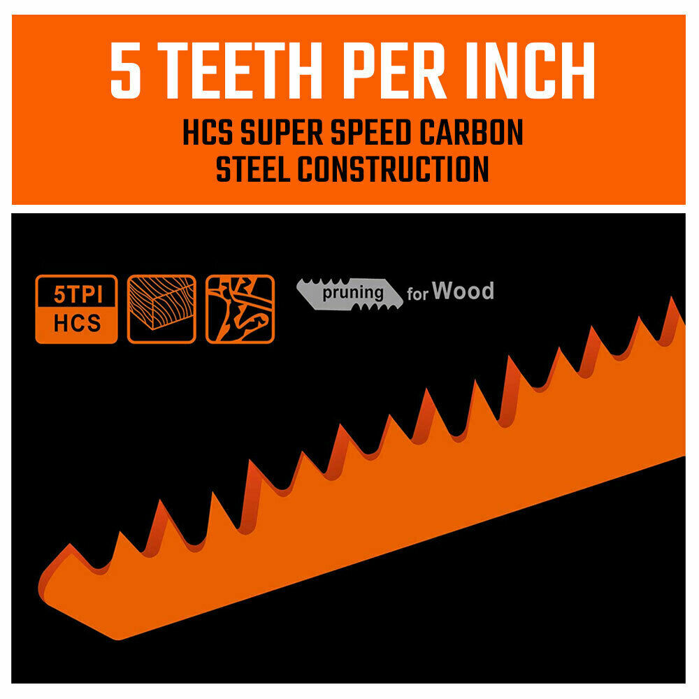 152/240/300mm Long Reciprocating Saw Blade Set 224TPI Wood Timber Cut