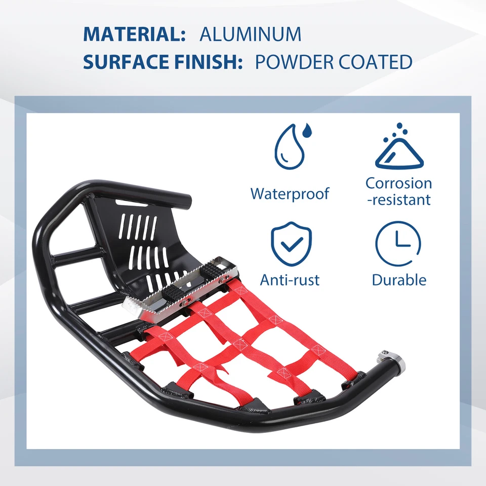 Nerf Bars Heel Guards Side Steps For Honda TRX450R 450ER Red Nets Black Nerfs - Image 3 of 4