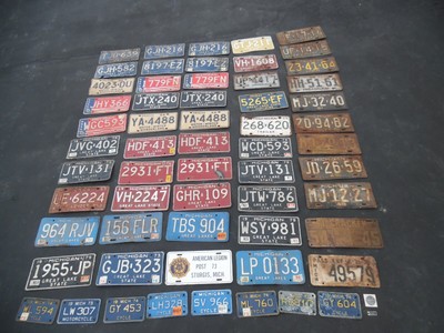 61 Michigan License Plates Auto Truck Trailer Motorcycle DAV 1920's 70