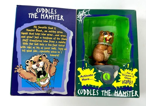 1996 GOOSEBUMPS CUDDLES THE HAMSTER LIGHTS & SOUNDS FIGURE PARACHUTE PRESS VTG