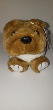 Vintage 1998 PUFFKINS PLUSH ANIMAL Bulldog Bosley Ugga Georgia With Tags