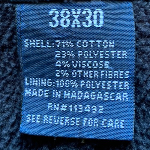 Jeans blu pieno, foderati in pile, gamba dritta a 5 tasche, taglia 38 x 30 - Foto 5 di 5