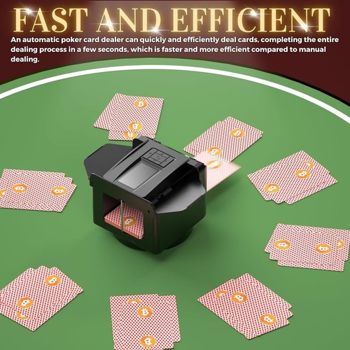 Automatic Card Shuffler and Dealer, 2 in 1 360° Rotating Card Shuffling+Dealing - Picture 5 of 13