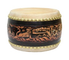 TRADITIONAL KOREAN BARREL DRUM "SCULPT DANCING BUK" 15.3"/ 1JA 3CHI/ 39cm