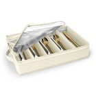 Sorbus Flatware & Utensil Storage, Silverware Organizer with  Lid & Divider