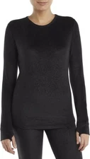 ClimateRight by Cuddle Duds Womens Thermal Plush Warmth BASE LAYER Top  SIZE M/M