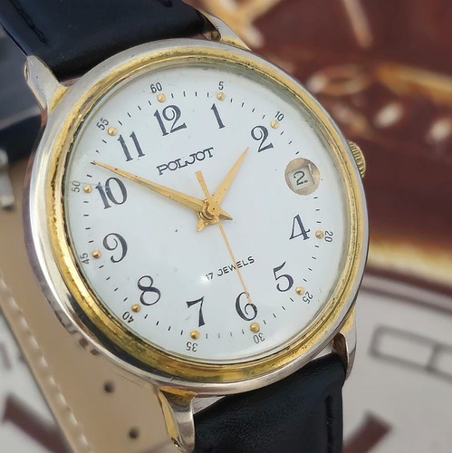 Vintage WATCH USSR POLJOT White Dial SOVIET Men`s mechanical Wristwatch 2614.2Н - Picture 12 of 24
