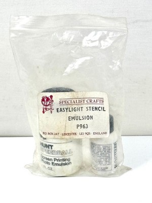 Hunt Speedball Foto Emulsion Kit Siebdruck Sensibilisator Vintage NOS UK