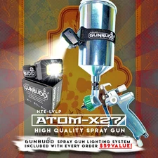 Atom X27 LVLP Car Spray Gun – Pro Paint Tool + FREE GunBudd® Ultra Light!