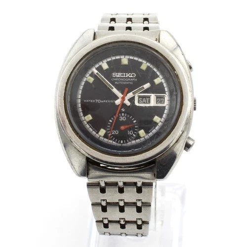 Vintage Seiko Bruce Lee Chronograph 6139-6011 40mm 7.25in Wristwatch #WB4130-5