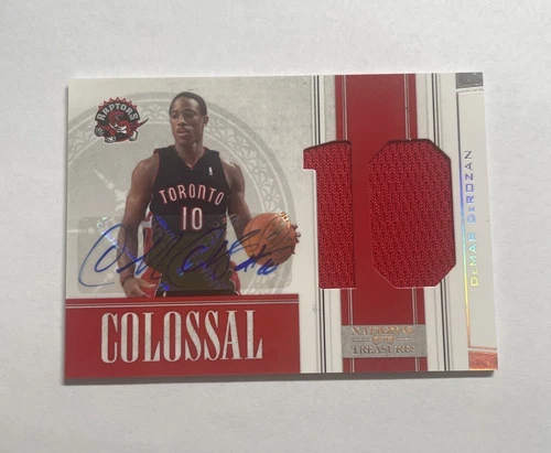 2009-10 National Treasures DeMar DeRozan Colossal Rookie RC Patch Auto /49 JSY