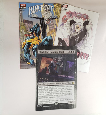 Black Cat #10 Monoko MTG Variant x3 Set Marvel Magic the Gathering