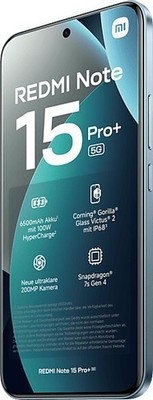 Xiaomi Redmi Note 15 Pro+ 5G 256GB  Dual Blau EU-Ware NEU + VERSIEGELT