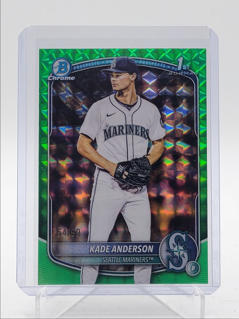 KADE ANDERSON 2025 BOWMAN CHROME DRAFT 1ST GREEN GEOMETRIC /99 Q5686