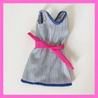 Vintage Barbie and Friends PJ 1982 Doll Striped Dress #5713 Blue White Fashion