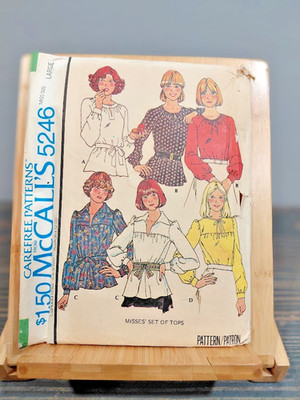 5246 McCALLS Miss Tops Size 18-20 Sewing Pattern Uncut