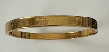 1970 Aldo Cipullo Charles Revson Love Bracelet Gold Electroplate PLEASE READ**