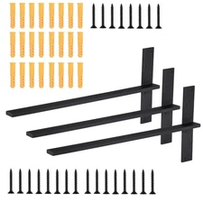 3 Pack Heavy Duty Shelf Brackets Floating Shelf BracketsT-Shaped Wall Shelf Brac