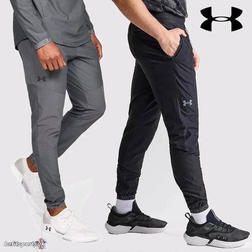 UNDER ARMOUR MENS TRACKSUIT BOTTOMS PANTS STORM VANISH TRACK BLACK GREY S M L XL