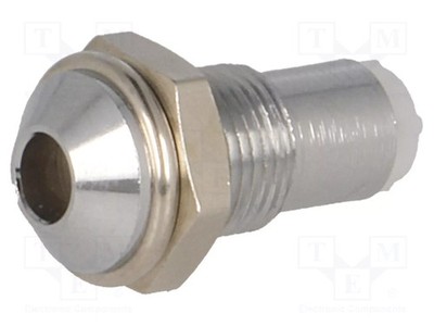 konvex Metall 3mm Chrom Fassung für LEDs