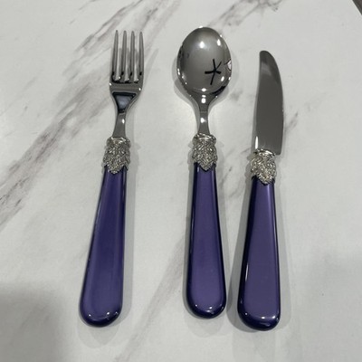 Stainless Steel EME  Napoleon 18/10 Italy Cutlery Set purple 