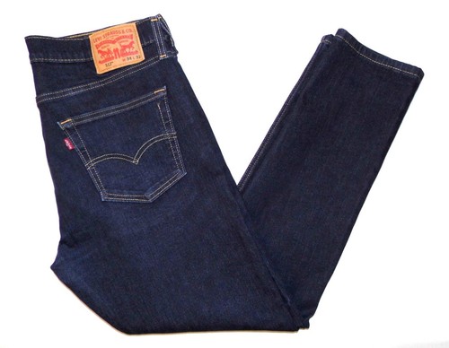 LEVI'S - 512 Slim Tapered Fit Herrenjeans 34"W x 32"L Indigo Blau Stretch Denim