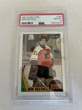 1987 OPC O-Pee-Chee #169 Ron Hextall RC Rookie Card PSA 8 NM-MT. rookie card picture