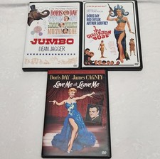 Doris Day Jumbo/Glass Bottom Boat/Love Me or Leave Me DVD Movie Lot VG/LN Doris Day Jumbo/Glass Bottom Boat/Love Me or Leave Me DVD Movie Lot VG/LN