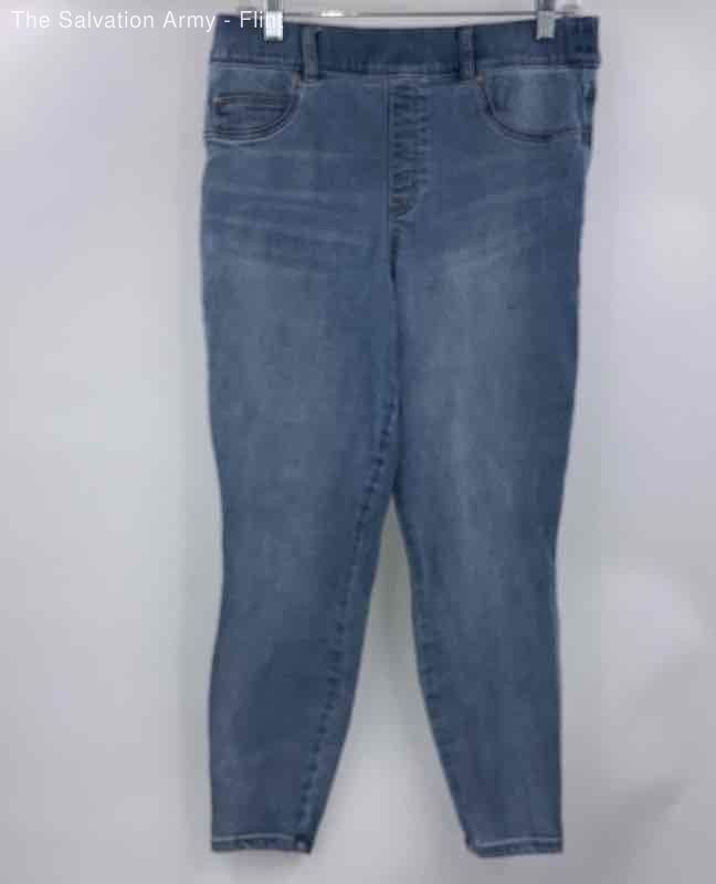 Spanx Womens Blue Cotton Blend Denim Pull-On Skinny Leg Jeans Size X-Large