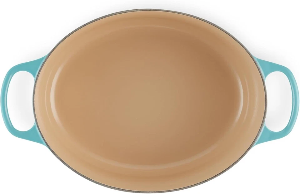 Le Creuset Enameled Cast Iron Signature Oval Dutch Oven, 5 qt. , Caribbean - Image 3 of 4